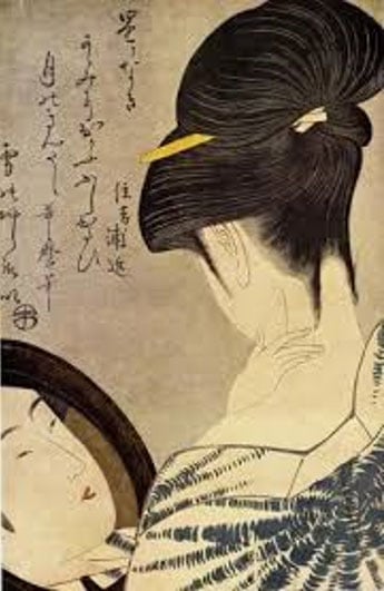 Ancienne illustration japonaise de la pratique du kobido